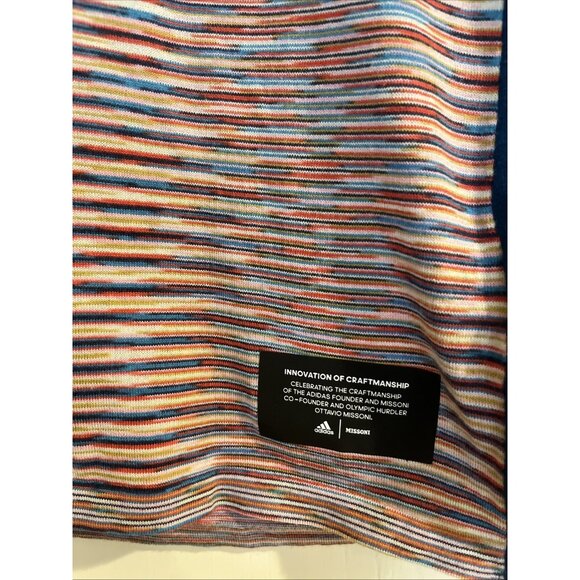 ADIDAS x MISSONI Multi-Colored PRIMEKNIT CRU RUNNING Tee T-Shirt Men’s Sz S - Picture 2 of 7